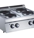 Zanussi EVO700 elkogebord 372015 med 4 runde støbejernsplader, 800 mm